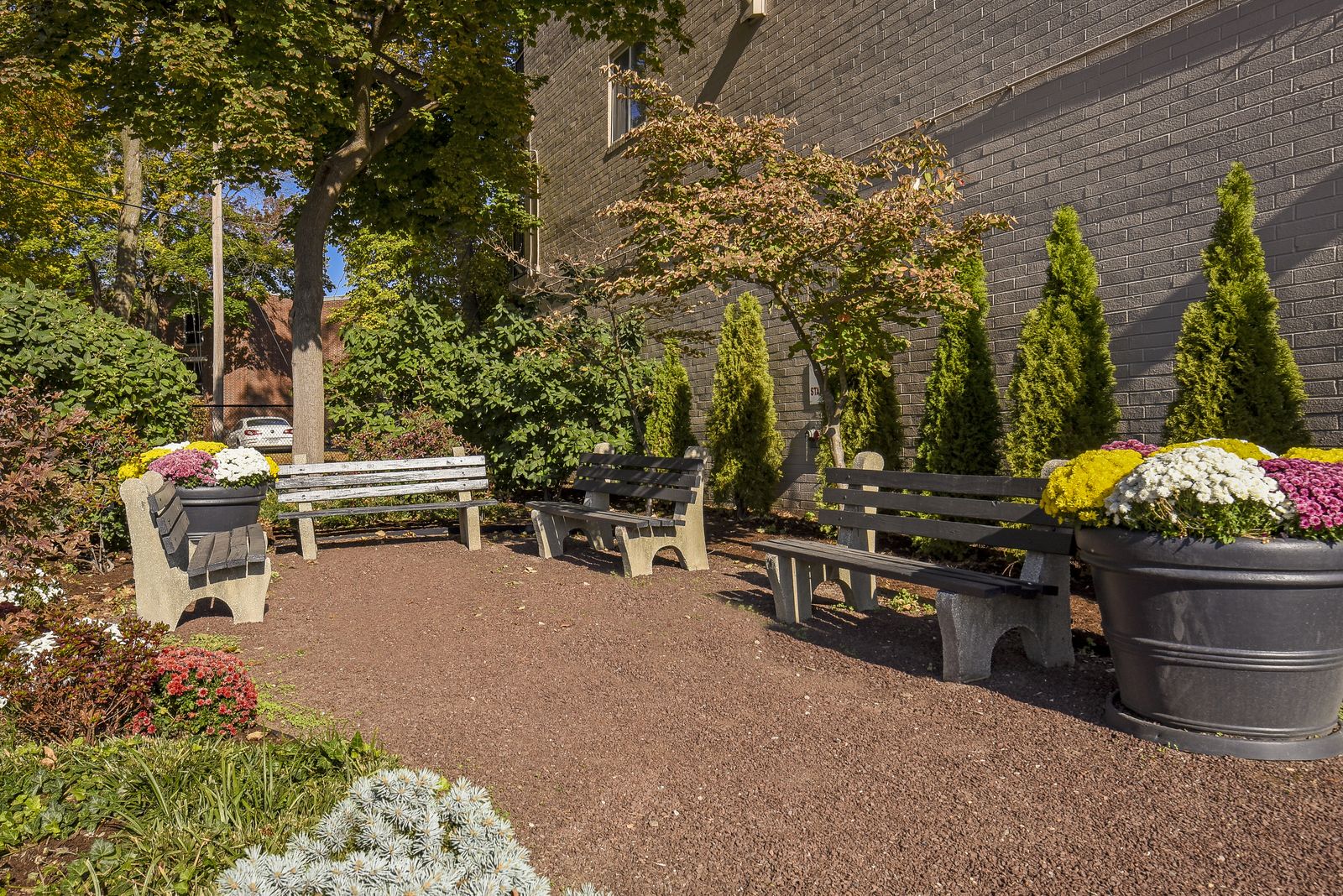 Courtyard seating garden